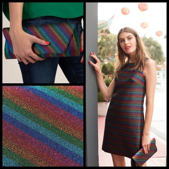 💕TRINA TURK💕 Rainbow Lola Clutch ~ Multi-Color NWT